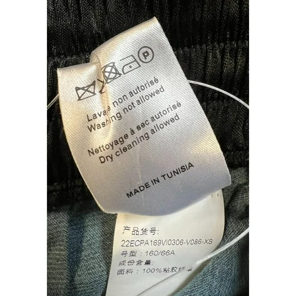 NWT Paco Rabanne City City Wide Leg Crop Pant Silky Black Flaming Astronauts XS - Picture 9 of 14